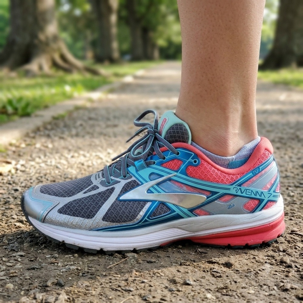 Brooks Ravenna 7 Running Shoes Womens 10.5 Grey Pink Teal Stability Trainers